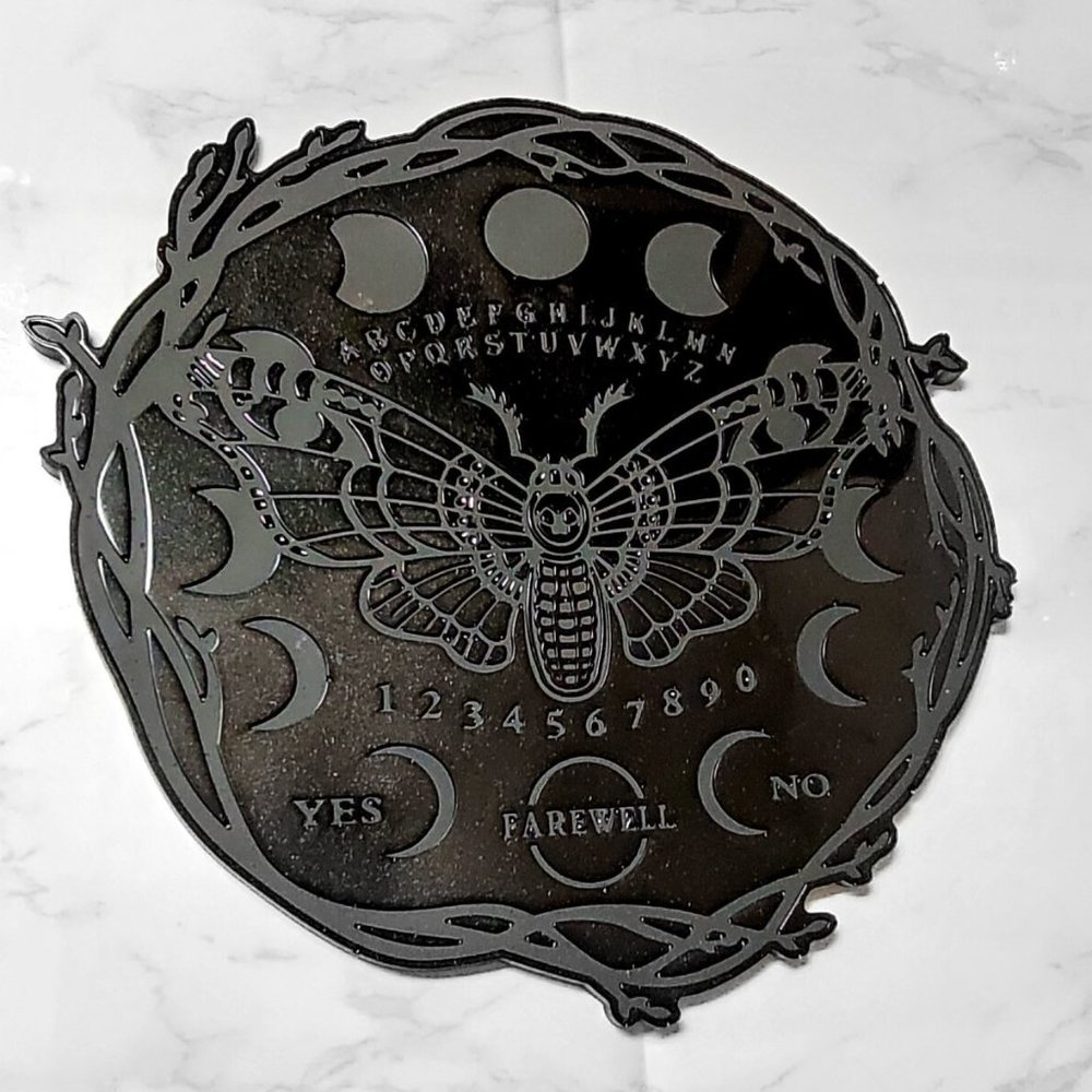 9.5" Decorative OUIJA BOARD Plate • Summon the Spirits • Gothic Candleholder
